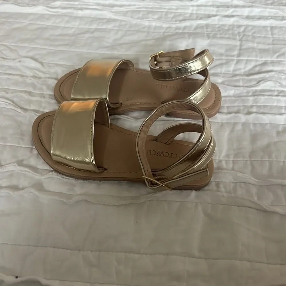 Crewcuts gold sandals - size 9